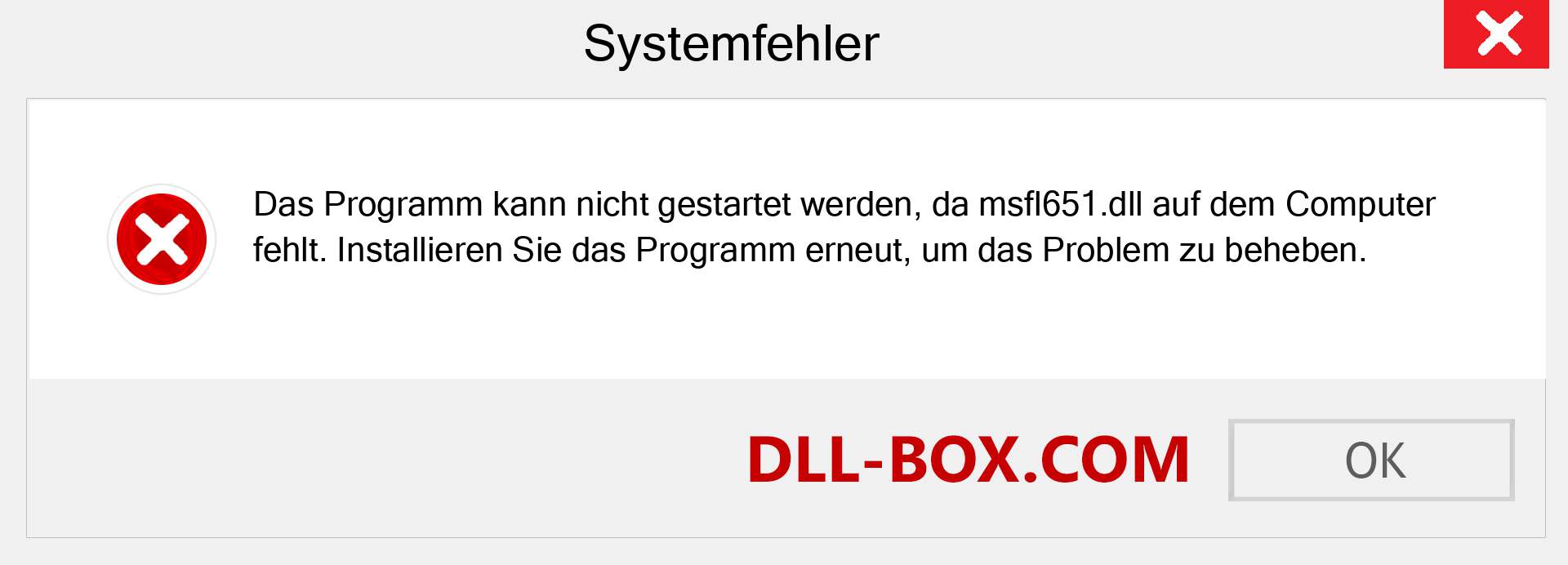 msfl651.dll-Datei fehlt?. Download für Windows 7, 8, 10 - Fix msfl651 dll Missing Error unter Windows, Fotos, Bildern